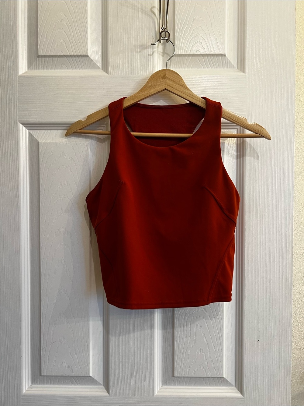 lululemon athletica Red Sleeveless Crop Tank